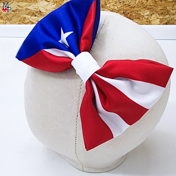 Accesorio para la cabeza inspirado en la bandera de puerto rico