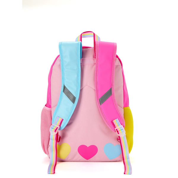 Mochila de 17" para niñas, Set de 3 piezas, incluye mochila, lonchera y auriculares. Corazones