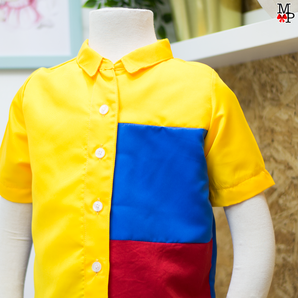 Conjunto inspirado en la bandera de Colombian para niños, Camisa y pantalón Colombiano,  disponible SOLO TALLA #2