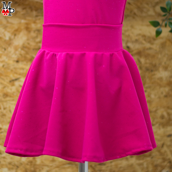 Set de Falda Circular rosado fucsia, personalizado con nombre, Coleccion Pink Lover. Desde talla 12 meses hasta Adulto L