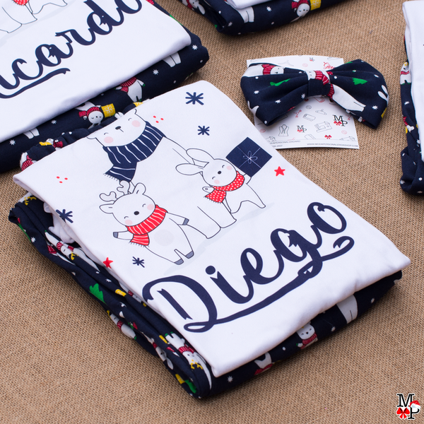 Set de Pijama Navideñas para niños, Chirstmas Bear, DESDE TALLA #4 hasta #14