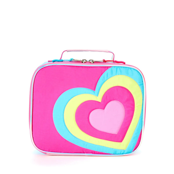 Mochila de 17" para niñas, Set de 3 piezas, incluye mochila, lonchera y auriculares. Corazones