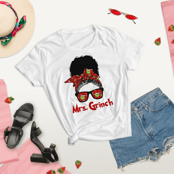 Camisetas blancas familiares, Modelo Mrs. Grinch