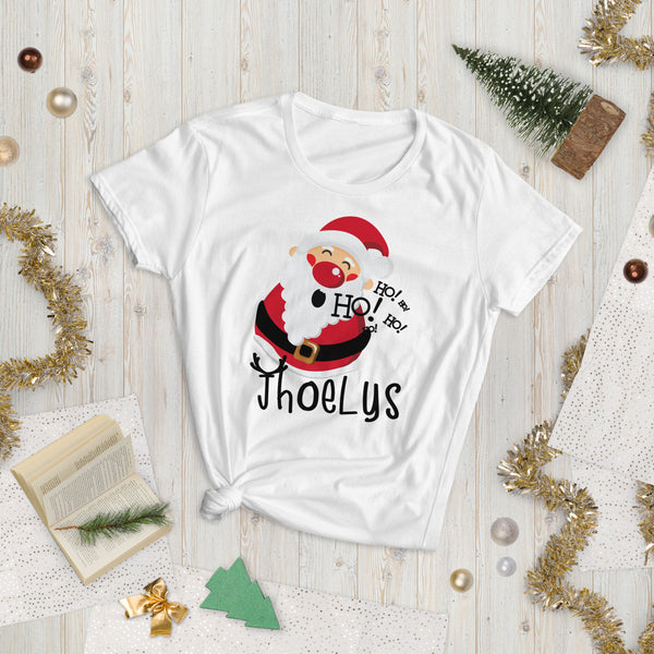 Camisetas blancas familiares, Modelo Santa Ho Ho Ho