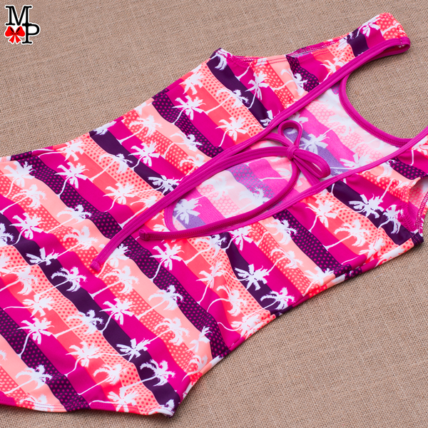 Bañador de mujer, estampado Tropical Vibes, disponible tallas desde S hasta XL