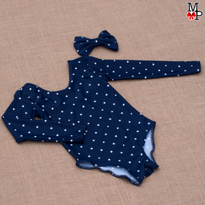 Bañador para niñas, estampado Navy Star, disponible tallas desde #2 hasta #14