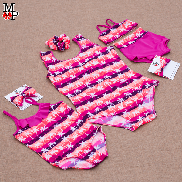 Bañador para niñas, estampado Tropical Vibes, disponible tallas desde #2 hasta #14