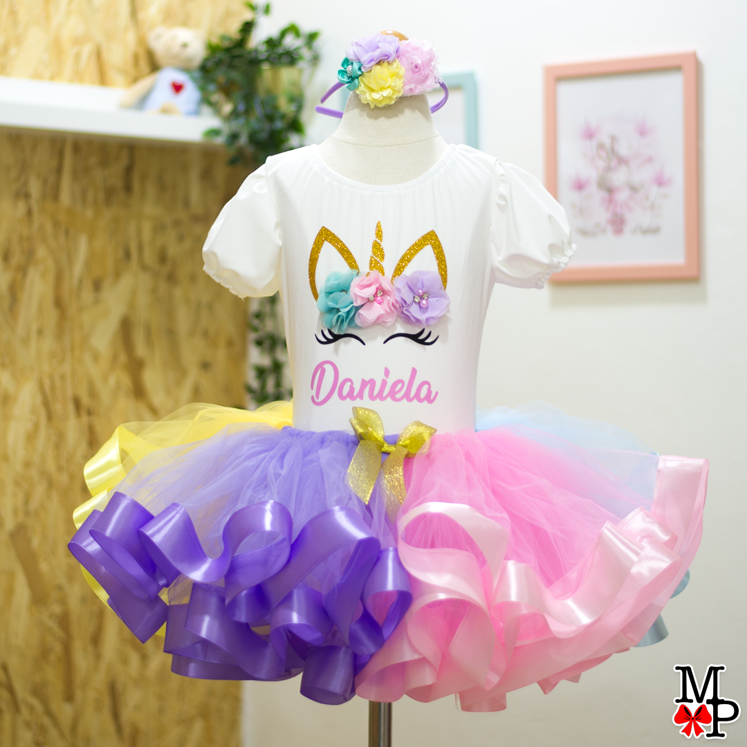 Traje de tutu de fashion unicornio