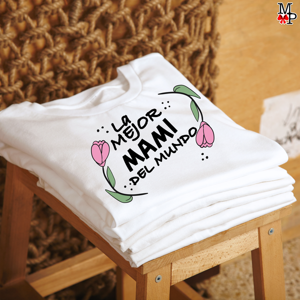 Camiseta personalizada Combinadas con mama, La mejor mami del mundo